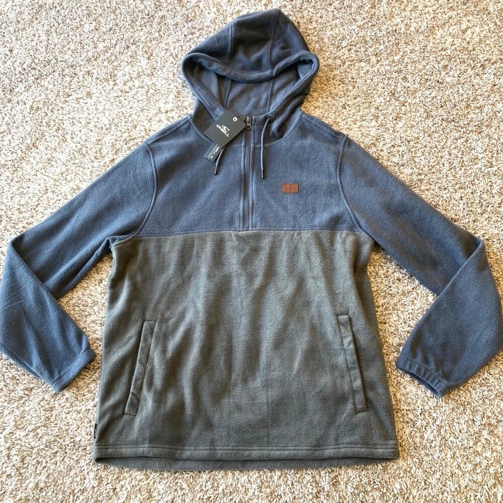 O'Neill Vantage Superfleece Pullover Hoodie Mens Small S Blue/Gray NWT